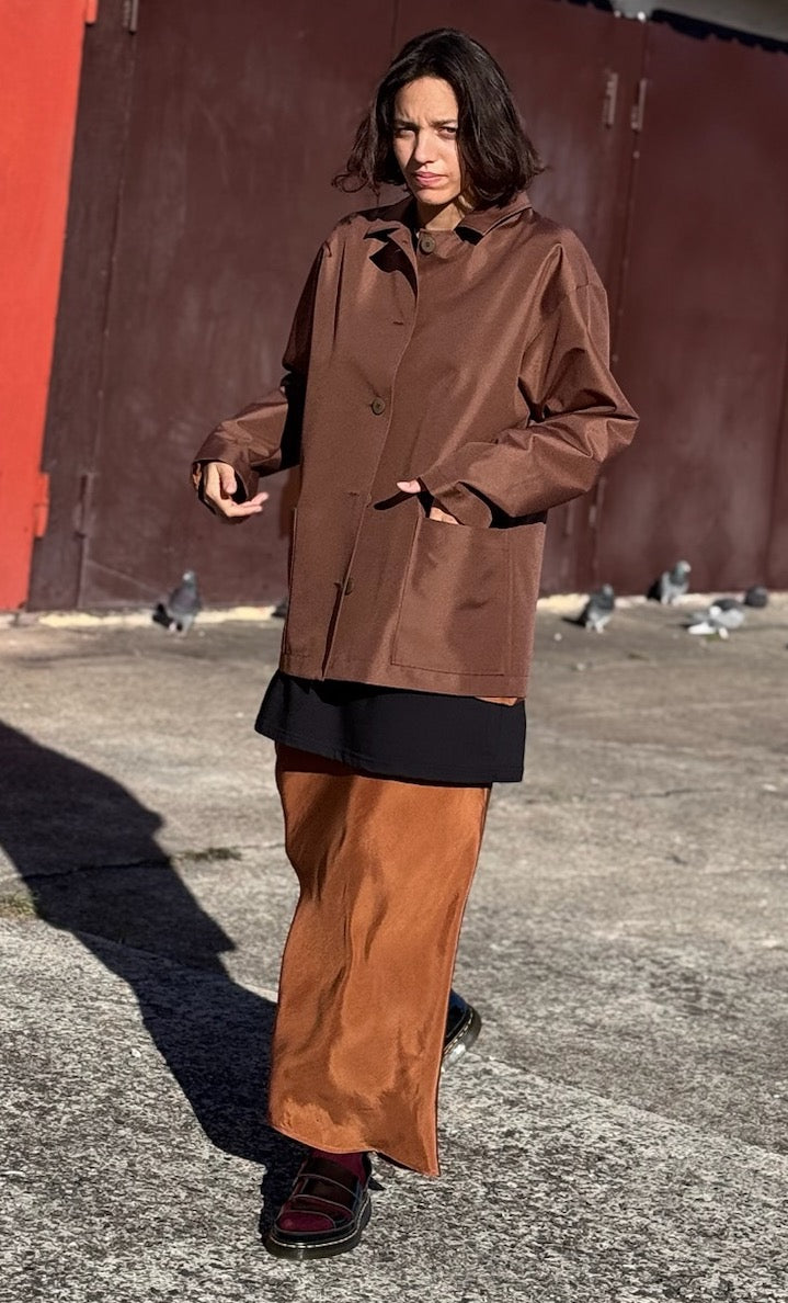 KURTKA  CORDURA in Chocolate Brown