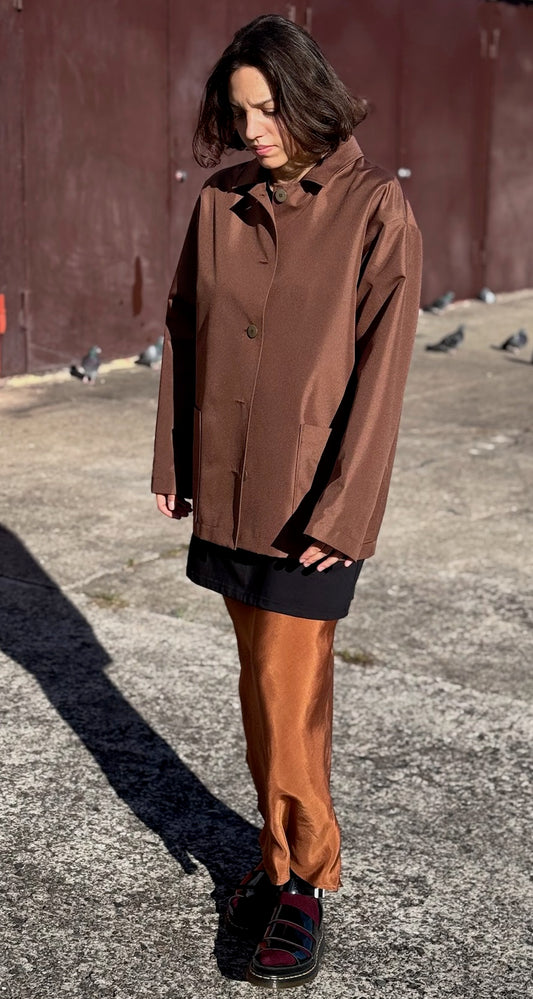 KURTKA  CORDURA in Chocolate Brown